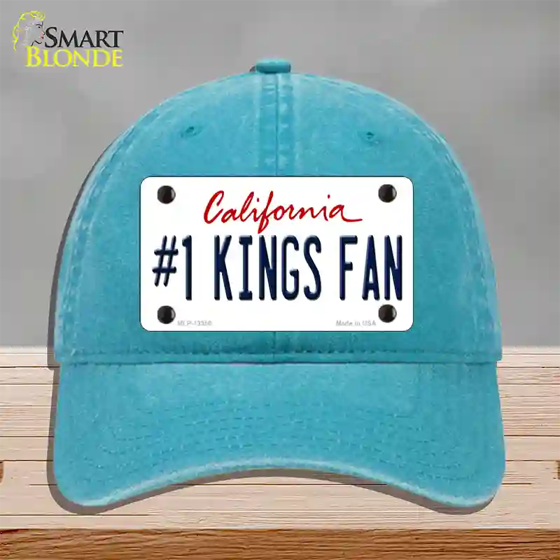 Number 1 Kings Fan California Novelty License Plate Hat Tag Unconstructed Cotton Lake Blue