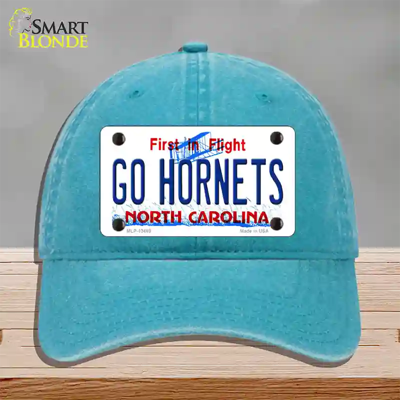 Hornets Fan Novelty License Plate Hat Tag Unconstructed Cotton Lake Blue
