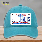 Hornets Fan Novelty License Plate Hat Tag Unconstructed Cotton Lake Blue
