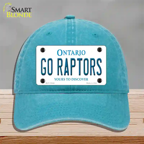 Go Raptors Novelty License Plate Hat Tag Unconstructed Cotton / Lake Blue