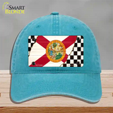 Florida Racing Flag Novelty License Plate Hat Tag Unconstructed Cotton Lake Blue
