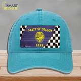 Oregon Racing Flag Novelty License Plate Hat Tag Unconstructed Cotton Lake Blue