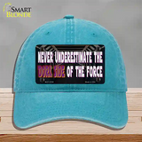 The Dork Side Novelty License Plate Hat Tag Unconstructed Cotton Lake Blue