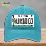 Old Orchard Beach Maine Novelty License Plate Hat Tag Unconstructed Cotton Lake Blue