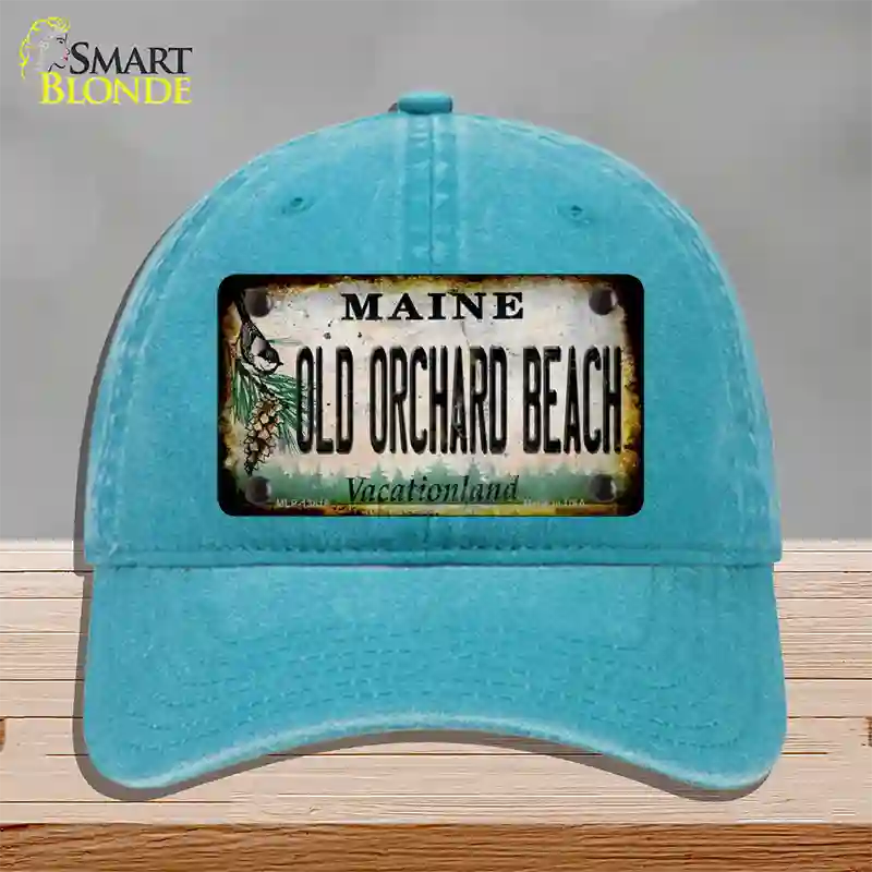 Old Orchard Beach Maine Rusty Novelty License Plate Hat Tag Unconstructed Cotton Lake Blue