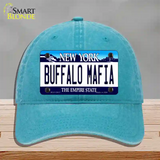 Buffalo Mafia New York Novelty License Plate Hat Tag Unconstructed Cotton Lake Blue