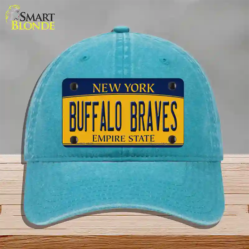Buffalo Braves New York Novelty License Plate Hat Tag Unconstructed Cotton Lake Blue