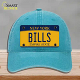 Bills New York Yellow Novelty License Plate Hat Tag Unconstructed Cotton Lake Blue