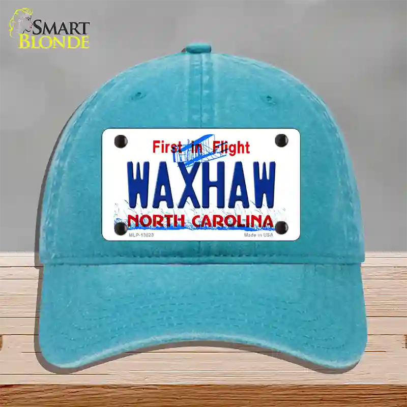 Waxhaw North Carolina Novelty License Plate Hat Tag Unconstructed Cotton Lake Blue