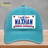 Waxhaw North Carolina Novelty License Plate Hat Tag Unconstructed Cotton Lake Blue