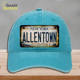 Allentown Excelsior New York Rusty Novelty License Plate Hat Tag Unconstructed Cotton Lake Blue