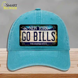 Go Bills New York Rusty Novelty License Plate Hat Tag Unconstructed Cotton Lake Blue