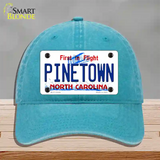 Pinetown North Carolina Novelty License Plate Hat Tag Unconstructed Cotton Lake Blue