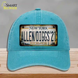 Allen Diggs 21 NY Excelsior Rusty Novelty License Plate Hat Tag Unconstructed Cotton Lake Blue