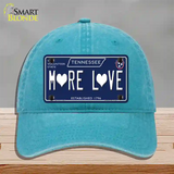 More Love Hearts Tennessee Blue Novelty License Plate Hat Tag Unconstructed Cotton Lake Blue