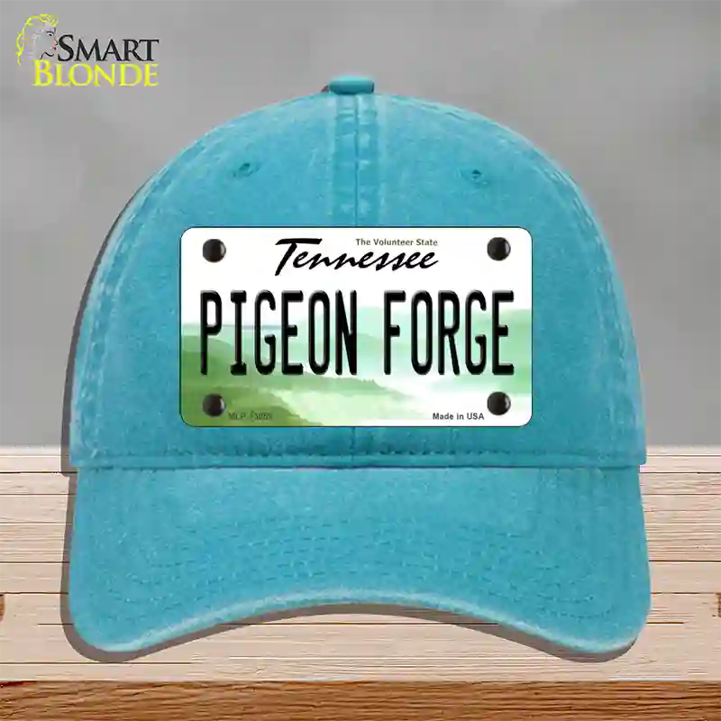Pigeon Forge Tennessee Novelty License Plate Hat Tag Unconstructed Cotton Lake Blue