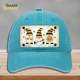 Gnomes Honeybees Novelty License Plate Hat Unconstructed Cotton / Lake Blue