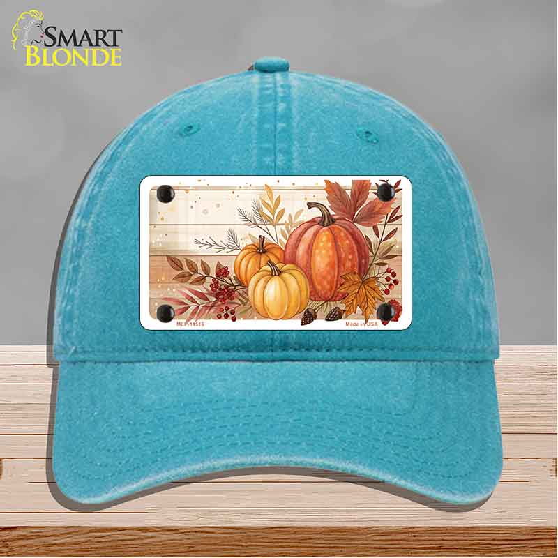 Autumn Pumpkins & Leaves Novelty License Plate Hat HAT-MLP-14516