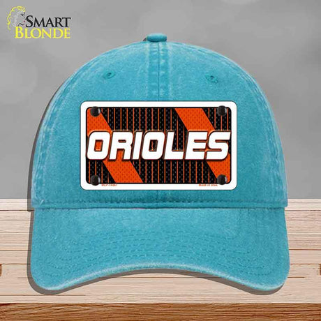 ORIOLES Graphic Novelty License Plate Hat HAT-MLP-14567 Unconstructed Cotton Lake Blue