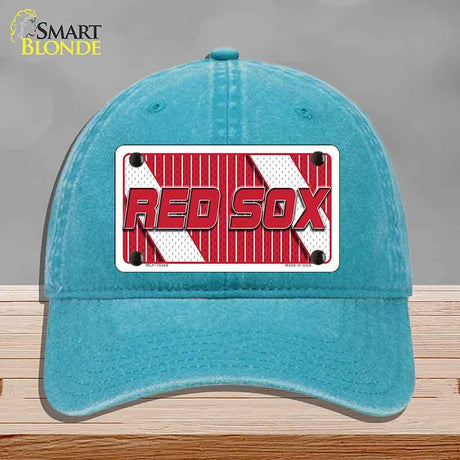 RED SOX Graphic Novelty License Plate Hat HAT-MLP-14568 Unconstructed Cotton Lake Blue