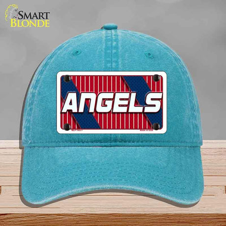 ANGELS Graphic Novelty License Plate Hat HAT-MLP-14577 Unconstructed Cotton Lake Blue