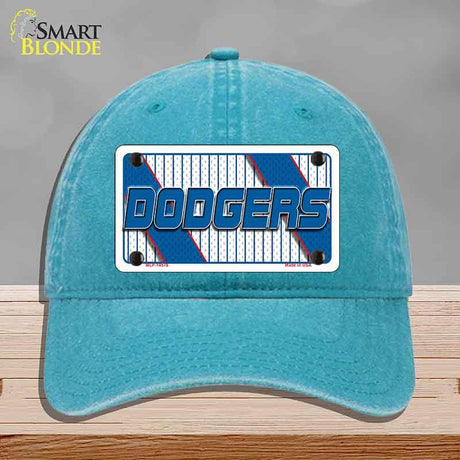DODGERS Graphic Novelty License Plate Hat HAT-MLP-14578 Unconstructed Cotton Lake Blue