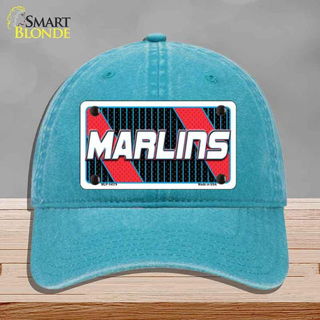 MARLINS Graphic Novelty License Plate Hat HAT-MLP-14579 Unconstructed Cotton Lake Blue