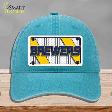 BREWERS Graphic Novelty License Plate Hat HAT-MLP-14580 Unconstructed Cotton Lake Blue
