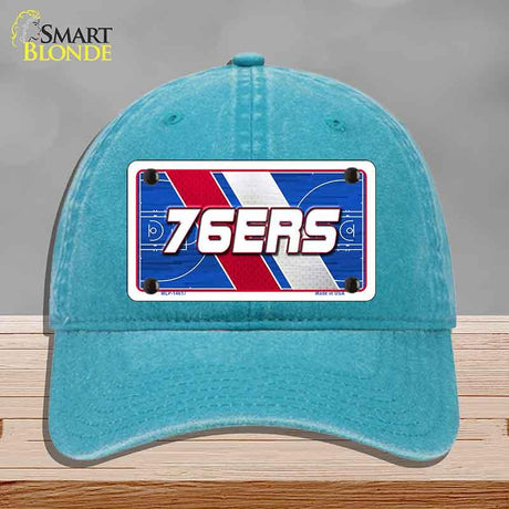 76ERS Graphic Novelty License Plate Hat HAT-MLP-14617 Unconstructed Cotton Lake Blue