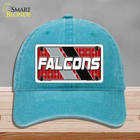 FALCONS Graphic Novelty License Plate Hat HAT-MLP-14626 Unconstructed Cotton Lake Blue