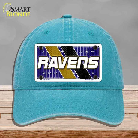 RAVENS Graphic Novelty License Plate Hat HAT-MLP-14627 Unconstructed Cotton Lake Blue