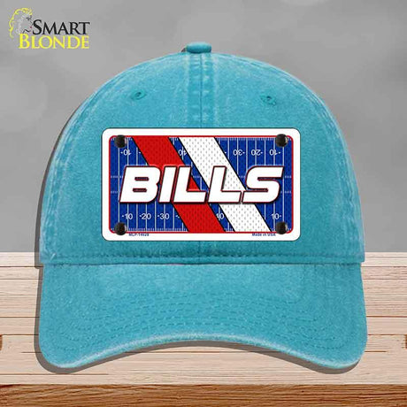 BILLS Graphic Novelty License Plate Hat HAT-MLP-14628 Unconstructed Cotton Lake Blue