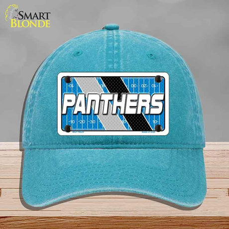 PANTHERS Graphic Novelty License Plate Hat HAT-MLP-14629 Unconstructed Cotton Lake Blue