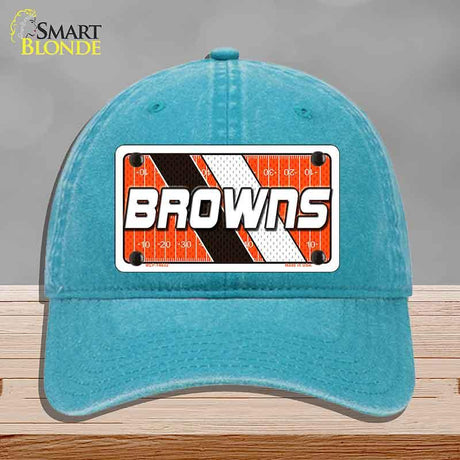 BROWNS Graphic Novelty License Plate Hat HAT-MLP-14632 Unconstructed Cotton Lake Blue