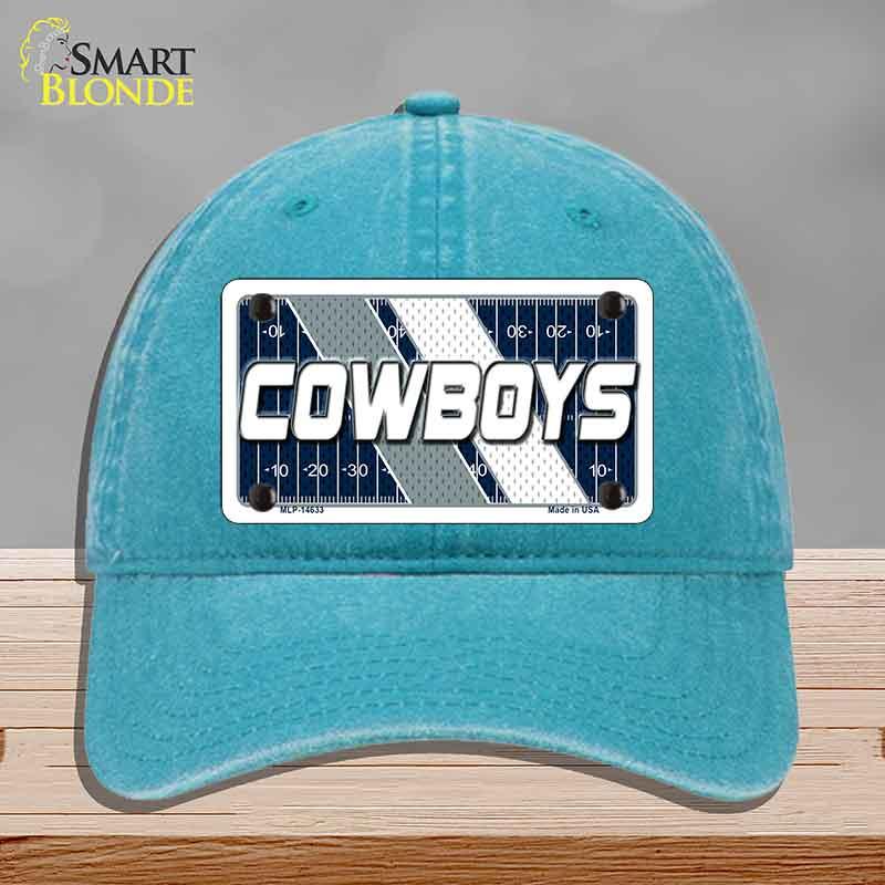 COWBOYS Graphic Novelty License Plate Hat HAT-MLP-14633 Unconstructed Cotton Lake Blue