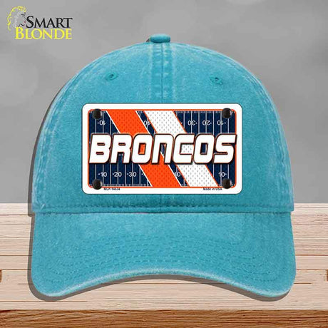 BRONCOS Graphic Novelty License Plate Hat HAT-MLP-14634 Unconstructed Cotton Lake Blue