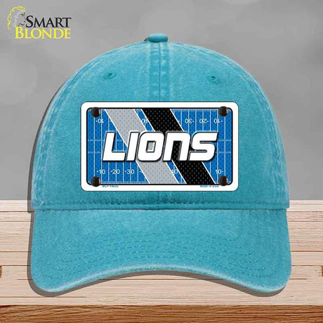 LIONS Graphic Novelty License Plate Hat HAT-MLP-14635 Unconstructed Cotton Lake Blue