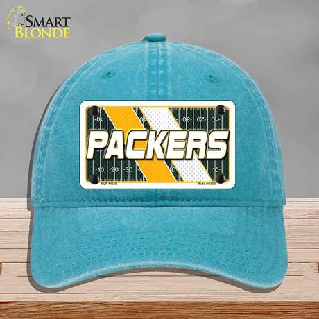 PACKERS Graphic Novelty License Plate Hat HAT-MLP-14636 Unconstructed Cotton Lake Blue