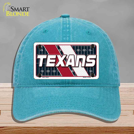 TEXANS Graphic Novelty License Plate Hat HAT-MLP-14637 Unconstructed Cotton Lake Blue