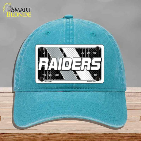 RAIDERS Graphic Novelty License Plate Hat HAT-MLP-14641 Unconstructed Cotton Lake Blue