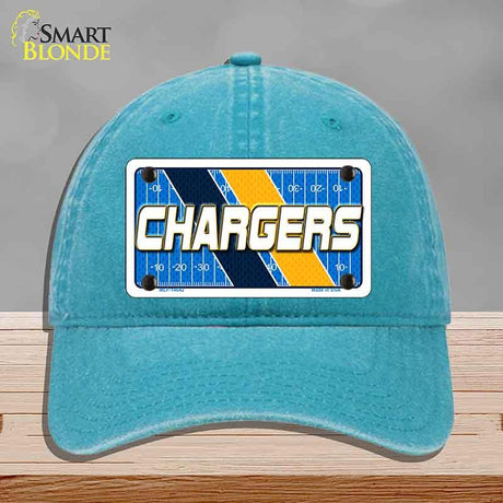 CHARGERS Graphic Novelty License Plate Hat HAT-MLP-14642 Unconstructed Cotton Lake Blue