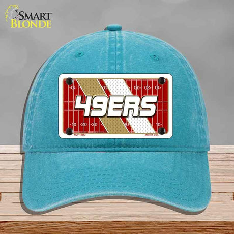 49ERS Graphic Novelty License Plate Hat HAT-MLP-14652 Unconstructed Cotton Lake Blue