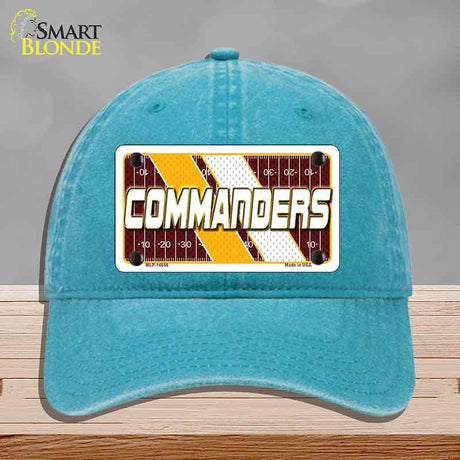 COMMANDERS Graphic Novelty License Plate Hat HAT-MLP-14656 Unconstructed Cotton Lake Blue