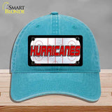 HURRICANES Graphic Novelty License Plate Hat HAT-MLP-14661 Unconstructed Cotton Lake Blue