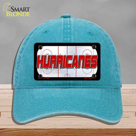 HURRICANES Graphic Novelty License Plate Hat HAT-MLP-14661 Unconstructed Cotton Lake Blue
