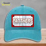PANTHERS Graphic Novelty License Plate Hat HAT-MLP-14668 Unconstructed Cotton Lake Blue