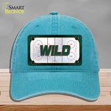 WILD Graphic Novelty License Plate Hat HAT-MLP-14670 Unconstructed Cotton Lake Blue