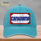CANADIENS Graphic Novelty License Plate Hat HAT-MLP-14671 Unconstructed Cotton Lake Blue