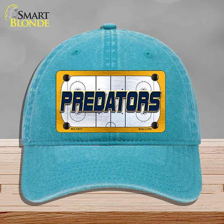 PREDATORS Graphic Novelty License Plate Hat HAT-MLP-14672 Unconstructed Cotton Lake Blue
