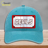 DEVILS Graphic Novelty License Plate Hat HAT-MLP-14673 Unconstructed Cotton Lake Blue